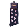 thumbnail image 2 of Men's Fun Baseball Crew Socks, Sock Size 10-13 / Shoe Size 6-12.5, Great Holiday/Birthday Gift, 2 of 3