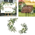 thumbnail image 3 of 2x Artificial Flower Swag Handmade Fake Wall Decorative Wedding Peony for Party Reception Ceremony White, 3 of 8