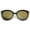 Black-Gold / Gold Mirror, variant on sunglassLA Female Modern Slim Metal Temple Colored Mirror Lens Cat Eye Sunglasses 54mm (Black-Gold / Gold Mirror) - 54mm