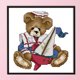thumbnail image 3 of 14CT sello dibujos animados punto de cruz algodón decoración costura artesanía (Bear6 K599) Tmvgtek Oficina Multiescena Multifunción, 3 of 9