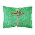 thumbnail image 1 of "Caroline's Treasures 8710PW1216 Welcome Palm Tree on Green Canvas Fabric Cojín decorativo, grande, multicolor" Caroline's Treasures 8710PW1216, 1 of 1