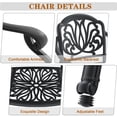 thumbnail image 5 of 9-Piece Cast Aluminum Outdoor Dining Set with Random Color Seat Cushions, 5 of 8