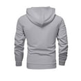 thumbnail image 3 of Dwelliawo Men's Tracksuits 2 Piece Set Solid Color Relaxed Fit Pullover Hoodies Joggers Athletic Pant Set Fleece Fall Suits with Pockets Gray L, 3 of 4