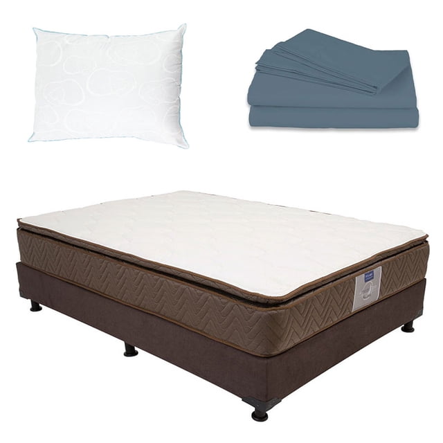 Colchón Restonic Nautilus Individual + Box + Sábanas + Almohada de Osos
