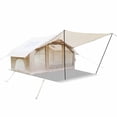 thumbnail image 2 of Carpa inflable de campamento de 6.3m ² con dosel, impermeable a prueba de viento de la temporada 4, clara clara y impermeable de Oxford 420D, carpa de aire con ventanas/puertas de malla, 2 of 5