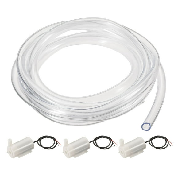 Bomba de Agua Micro Sumergible de Estilo Horizontal Uxcell DC 3V con Tubo de Vinilo Transparente