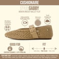 thumbnail image 3 of Cushionaire Gabby Woven Mary Jane Ballet Flats for Women, Comfortable Dressy Flat Shoes with Adjustable Gold-Tone Buckle and Memory Foam Cushioning, 3 of 35