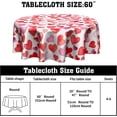 thumbnail image 2 of Hearts Tablecloth Round 60 Inch - Valentine''s Day Table Cloth Romantic Love Tablecloths Mother''s Day Table Cover for Kitchen Party Picnic Dining, 2 of 6