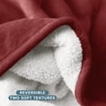 thumbnail image 4 of Bare Home Plush Sherpa Bed Blanket - Fluffy & Soft - Reversible - Lightweight - King, Rosewood, 4 of 10