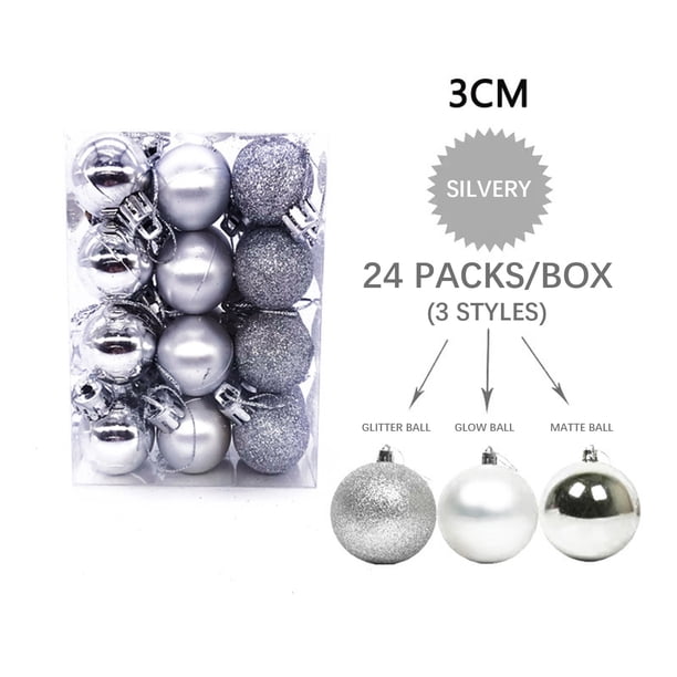 Fiudx Adornos Navideños, Plástico Irresponsables, Ligeras, para Realzar La Corona Del Árbol, Ideales para Fiestas En Hoteles, Diseño Apto para Toda La Familia, Incluye Juego de 24 Piezas.