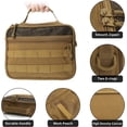 thumbnail image 6 of Toiletry Bag for Men Travel Toiletries Bag Tactical Hanging Organizer Dopp Kit Shaving Hygiene Bags Bathroom Brown, 6 of 7