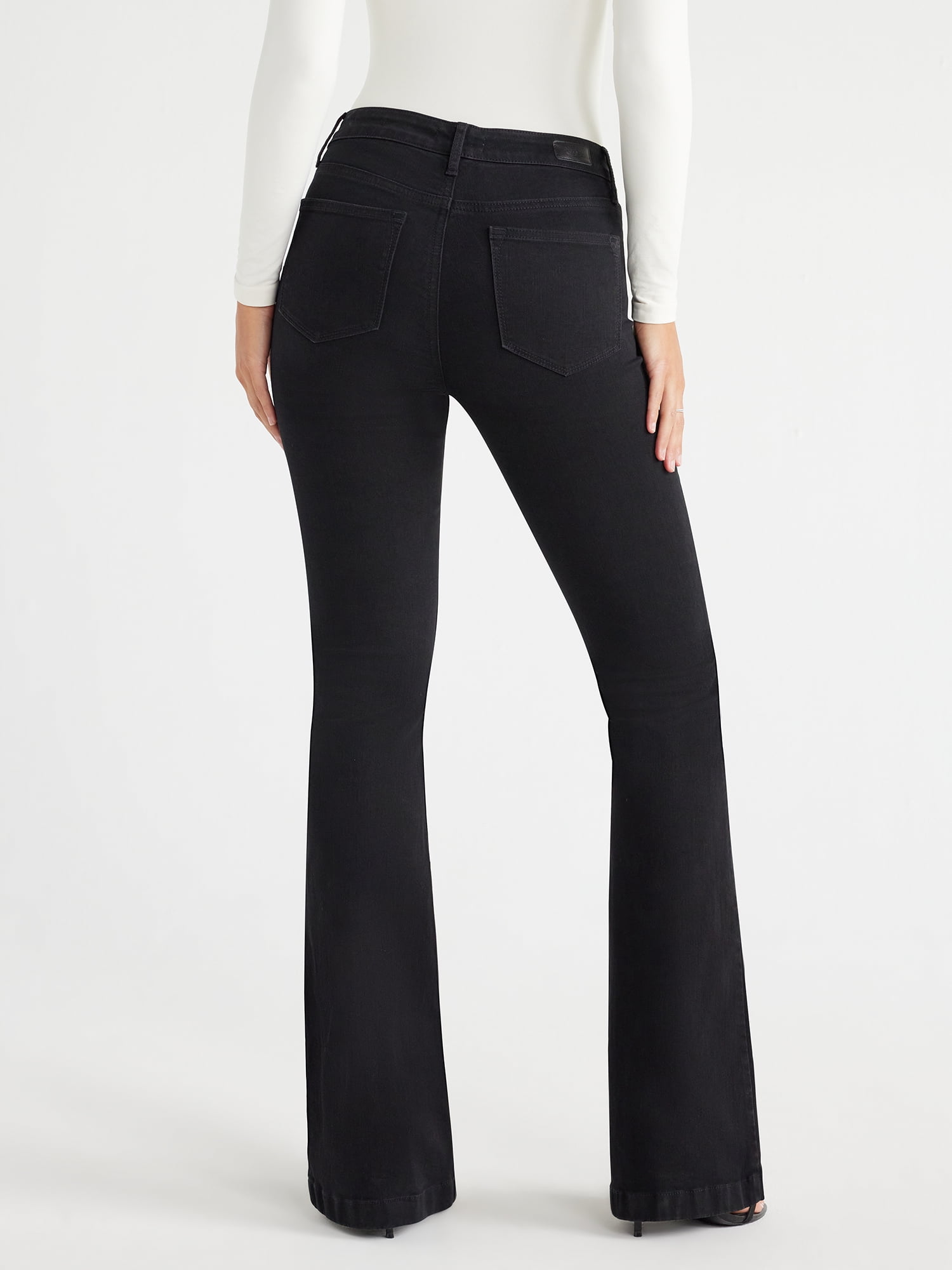 Sofia Jeans Women's Melissa Flare High Rise Black Jeans, 33" Inseam, Sizes 2-20