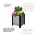 thumbnail image 5 of Everbloom E211719G Corner Planter Box Raised Garden Bed Gray 19" L x 17" W x 21" H, 5 of 7