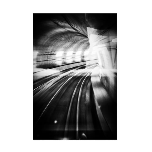 Canvas Wall Art - Mauro Bricchetti 'Metro Lights' Wall Art for Living Room, Bedroom, or Office Décor by Trademark Fine Art - 12 x 19 Inches