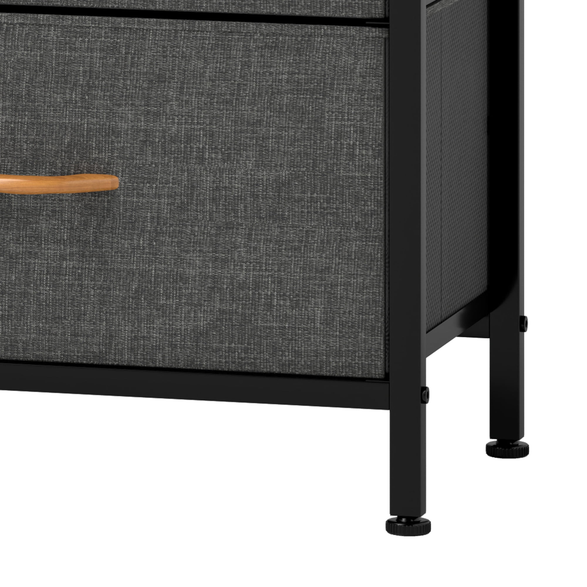 Uforic 9 Drawer Fabric Storage Dresser with Steel Frame for , Living Areas, Hallways, Closets, and Offices, Cool Gray