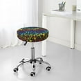 thumbnail image 7 of Bingfone 12 Inch Padded Round Bar Stool Cover Cushion With Elastic Fabric Round Chair Seat - Magical Mushrooms And Flowers, 7 of 7