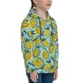 thumbnail image 3 of Salouo Lemon Pattern Hoodie Sweatshirt for Youth, Fall Pullover Hoodie Sweatshirt Long-Sleeve Pullover Hooded Sweatshirt-Small, 3 of 6