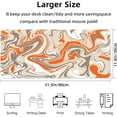 thumbnail image 2 of Fluid Pattern Gaming Mouse Pad for Desk,Desk Mat with 3mm Non-Slip Base,Large Mouse Pad Gaming Mousepad,Waterproof Mouse Mat Desk Pad with Seamed Edges,31.5x11.8In Mousepad for Gaming,Office,Orange, 2 of 6
