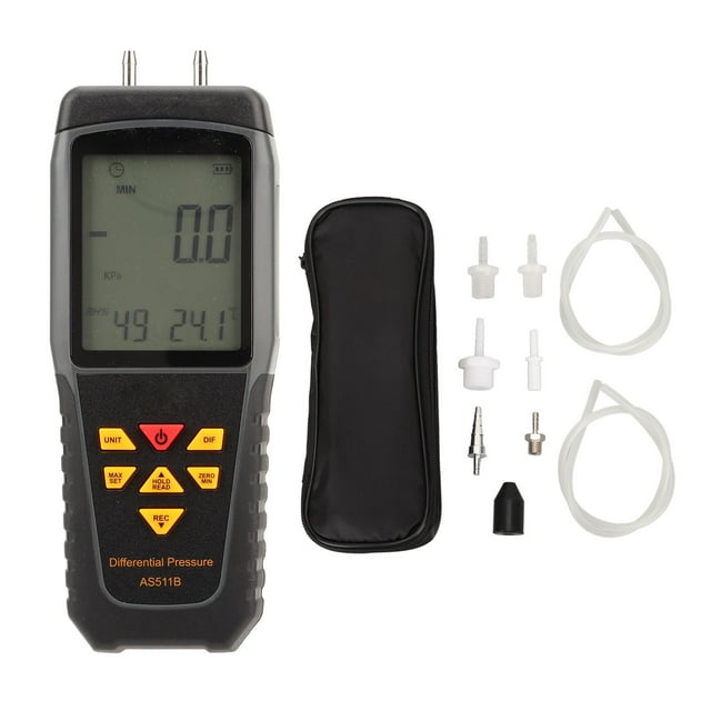 Differential Pressure Meter,Differential Pressure Gauge LED Digital Differential Pressure Gauge Differential Manometer User-Friendly Design