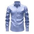 thumbnail image 5 of Mens Button Down Shirt Cotton Linen Casual Long Sleeve Shirts Collared Hippie Beach Vacation Cruise Tops, 5 of 6