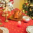 thumbnail image 4 of CEHVOM Christmas Snowflake Tablecloth Red Tablecloth Rectangular Tablecloth Dirt Resistants Tablecloth Holiday Gift Dustproofs Cloth Holiday Essential, 4 of 6