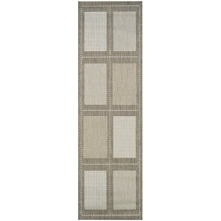 Couristan Recife Summit/Champagne-Taupe Rug  Multiple Sizes Distinctively designed to complement the simple yet classic styling of outdoor furniture  uniquely colored to make stone entryways and patio decks warmer and more inviting  Couristan is proud to expand its popular outdoor/indoor area rug collection  Recife. Power-loomed of 100 percent fiber-enhanced Courtron polypropylene  this all-weather  pet-friendly  mold- and mildew-resistant area rug collection features a durable structured  flatwoven construction  which allows it to be suitable for indoor and outdoor use. The naturally inspired color palette offered in this versatile collection features a series of unique combinations of natural hues that have been selected to complement today s hottest outdoor home furnishings. Hosting a wide range of sizes including runners and special shapes in the form of rounds and squares  the Recife Collection has been designed to offer the perfect outdoor floorcovering solution for the home.
