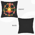 thumbnail image 6 of Tropical Sunset Throw Pillow Covers - Set of 2 18x18in Cushion Cases with Palm Trees Ocean and Colorful Floral Design for Couch Bed Car, 6 of 8