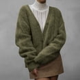 thumbnail image 5 of Yokua Fuzzy Cardigan Sweaters for Women V Neck Button Down Fluffy Knit Sweater Long Sleeve Cardigan Sweater Coat, 5 of 9