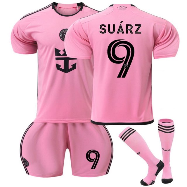 2324 Miami Messi Jersey Home Size 10 2425 Home And Away MLB Children's Football Jersey Set