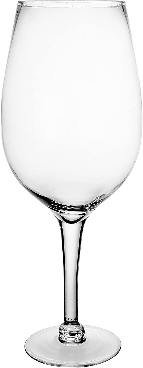 MyGift 20-Inch Giant Clear Decorative Hand Blown Wine Glass  Novelty Stemware/Champagne Magnum Chiller: Wine Glasses