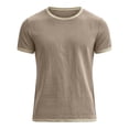 thumbnail image 4 of Purcolt Men's Cotton Linen Tops Breathable Casual Crewnwck Short Sleeve T Shirts Summer Beach Loose Fit Shirts for Gym Vacation Party, 4 of 6