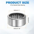 thumbnail image 2 of Uxcell 5 Pack Needle Roller Bearings, HK2816 Bore 28mm OD 35mm 16mm Width Steel Track Roller Bearings Open End for Mower, Lawn Tractor, Automotive, 2 of 6
