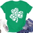 thumbnail image 3 of St Patricks Day Shirt Women Short Sleeve Round Neck Loose Soft Printed Summer Tops, 3 of 3
