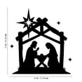 thumbnail image 2 of Vinyl Wall Art Decal - Nativity - 24" x 22" - Baby Jesus Christmas Eve Holiday Season Cute Seasonal Religious Sticker For Family Home Bedroom Dining Room Living Room Door Store Window Decor (Black), 2 of 5