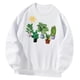 thumbnail image 1 of Sudadera para Mujer Cuello Redondo Sudadera Camisa Otoño Invierno Ligera Blanca S, 1 of 9