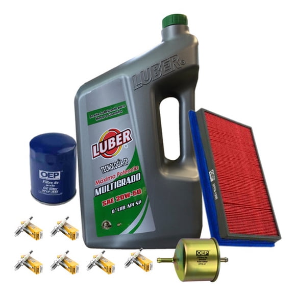 Kit Afinacion Con Bujias Platino D21 Usa 86-94 3.0l Luber