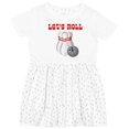thumbnail image 3 of Inktastic Let's Roll Bowling Girls Toddler Dress, 3 of 5