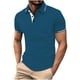thumbnail image 1 of pstuiky camisetas de hombre, Camisa de manga corta con cuello vuelto, versátil, de color liso y estilo informal para hombre camisas casuales para hombre m, 1 of 5