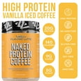 thumbnail image 2 of NAKED Vanilla Latte Protein Coffee - Premium Instant Coffee - Protein Shake, Iced Coffee, Protein Drinks, Delicious Keto Friendly and Gluten Free, 17 Servings, 2 of 6