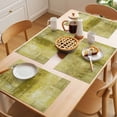 thumbnail image 5 of Yellow Placemats Set of 4 Retro Oil Painting Modern Abstract Art Aesthetics Place Mats Indoor Wipeable Table Mats Washable Cloth Dining Table Placemats for Kitchen Holiday Party Home Decor 13x19 Inch, 5 of 9