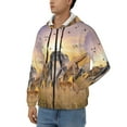 thumbnail image 3 of Honeii Vintage Wildlife Protection Print Hoodies for Men, Pullover & Full Zip, Breathable Zip up Hoodie, Sweatshirt-Large, 3 of 5