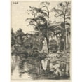 thumbnail image 2 of Ernest Haskell 12x14 Gold Ornate Wood Frame and Double Matted Museum Art Print Titled - Alligator Pool (1914), 2 of 4