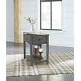thumbnail image 3 of Ashley Furniture Borlofield 1 Drawer End Table in Dark Gray, 3 of 5