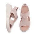 thumbnail image 6 of LOVZFMLL Women's Sandals Fashion Rhinestone Glitter Comfort Walking Hiking Wedge Sandals with Arch Support Summer Casual Outdoor Footwear Pink 7, 6 of 9