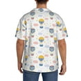thumbnail image 3 of Gukieu Hot Air Balloon Print Men's Short-sleeved Shirts, Button-down Pocket Shirts, T-shirts, Beach Vacation Travel Summer Clothing-4X-Large, 3 of 5