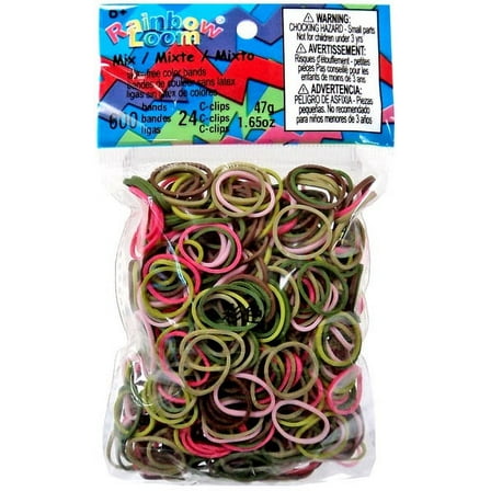 Rainbow Loom Pink Camouflage Rubber Bands Refill Pack (600 ct)