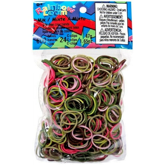 Rainbow Loom Pink Camouflage Rubber Bands Refill Pack (600 ct)