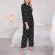 thumbnail image 3 of Fotbe Multi-Colored Stars Conjunto de Pijama de Manga Larga para Mujer con Estampado, Ropa de Dormir de 2 Piezas, Conjunto de Casa Suave y Cómodo con Bolsillos-X-Large, 3 of 7