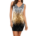 thumbnail image 3 of PrettyGuide Women's Sequin Cocktail Dress V Neck Bodycon Glitter Party Dress, 3 of 8