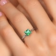 thumbnail image 4 of Gem Stone King 14K White Gold Rainforest Topaz Solitaire Engagement Ring for Women | 1.30 Cttw | Princess 6MM | Gemstone November Birthstone | Size 7, 4 of 6